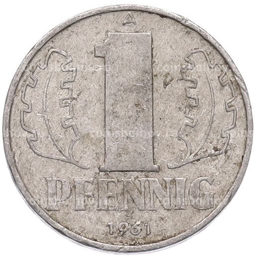 Монета 1 пфенниг 1961 года Восточная Германия (ГДР)