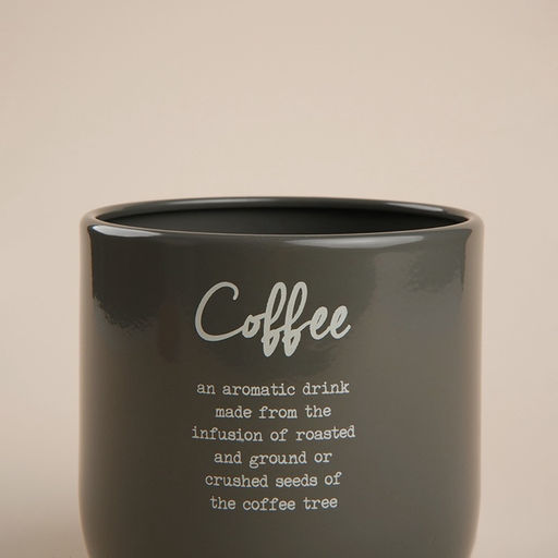 Банка для кофе SL Home, 12×12 см, серая, с бамбуковой крышкой