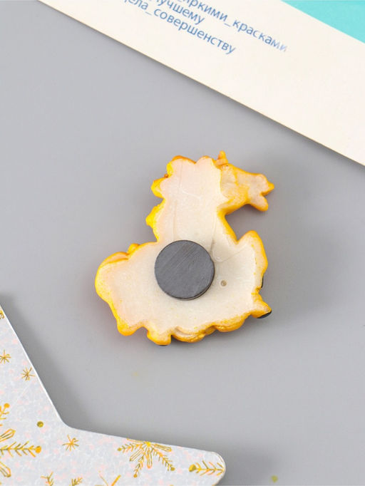 Цена за 5 шт. Магнит на холодильник Коняшка с монетами и подковой, полистоун, 3.5?4 см, МИКС - Simaland фото 5