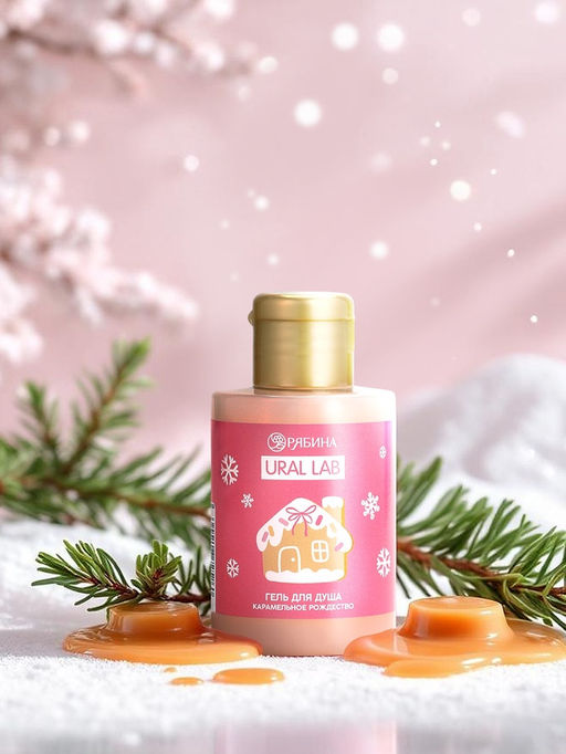 Гель для душа Карамельное рождество, 100 мл, URAL LAB