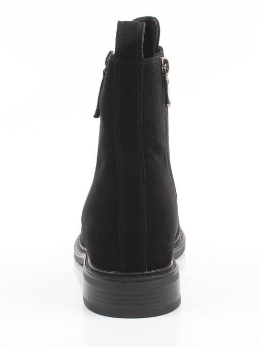 04-M3-1493 BLACK Ботинки зимние женские (натуральная замша, натуральный мех)