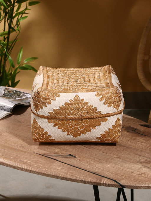 Корзинка плетёная «Манадо», 30×30×19 см, бамбук, светлая