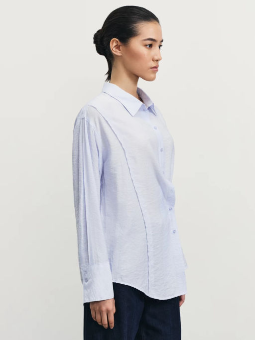 Рубашка асимметричного кроя из вискозы / Zarina фото 5