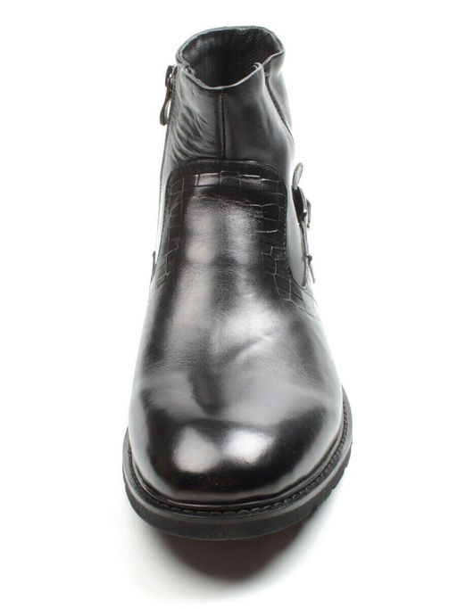 01-H9028-B36-SW3 BLACK Ботинки демисезонные мужские (натуральная кожа)