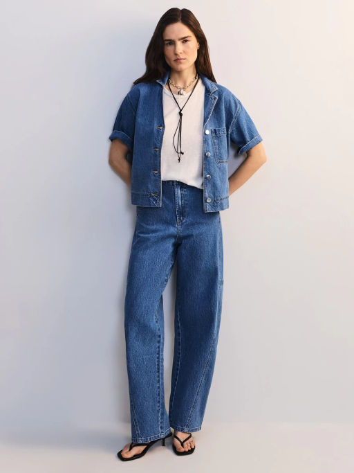 Джинсы бананы с высокой посадкой ZR2605092367-102 / Zarina