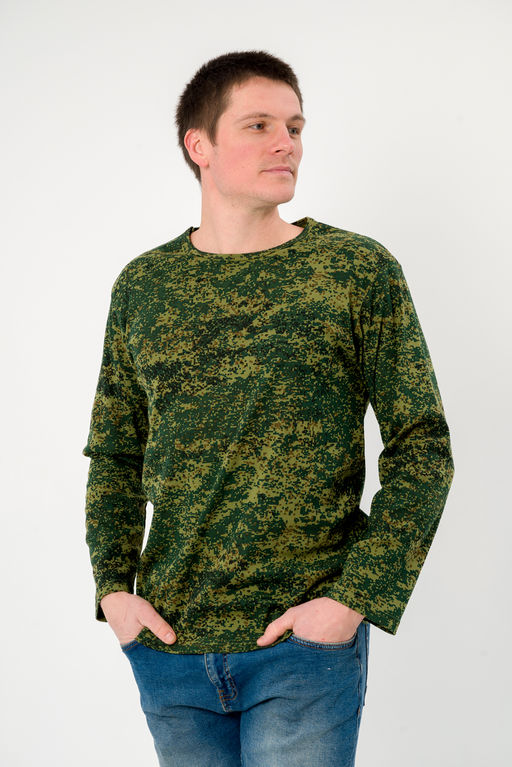 Лонгслив мужской из рибаны Пиксель