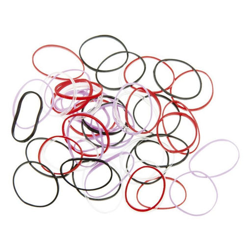 Dewal Beauty Резинки для волос мини цветные DBR18, силикон, 50 шт. фото 2