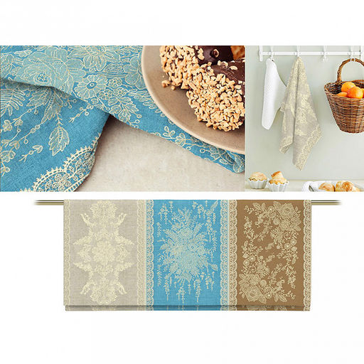 Полотенце кухонное рогожка 48х62см "Софи", 171г/м2, хлопок 100%, комплект 3шт, "Домашняя мода" (Россия)