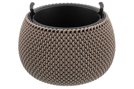 Кашпо 2,3 л 24*24*16 см Сфера серо-коричневое (модель 572) - Elan gallery фото 3