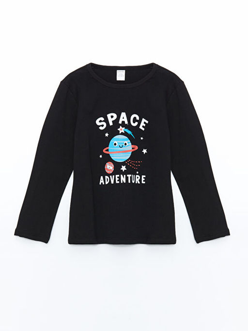 Bisiklet Yaka Uzun Kollu Bask?l? Erkek Bebek Pijama Tak?m? - Waikiki фото 2