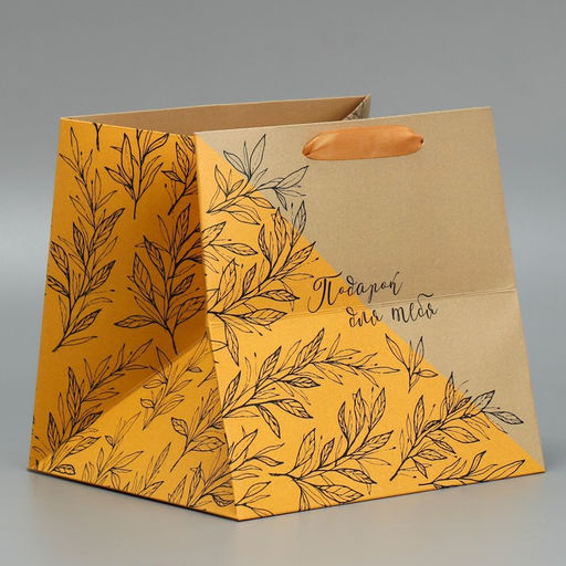 Пакет подарочный квадратный, упаковка, Moments, 20×20×20 см