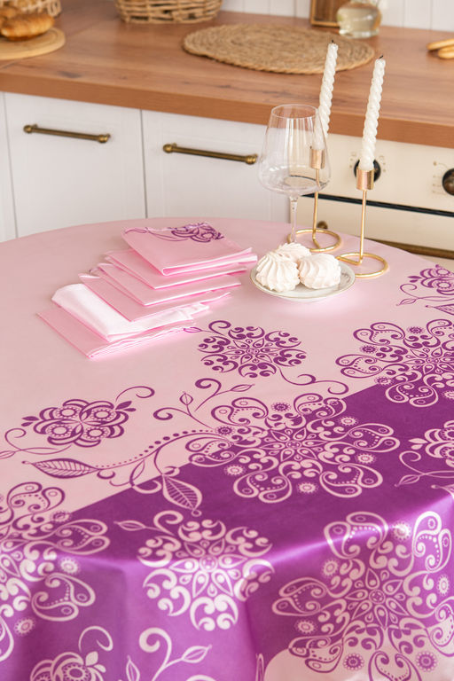 Розовый фламинго Скатерть +салфетка 30*30(6шт) трикот