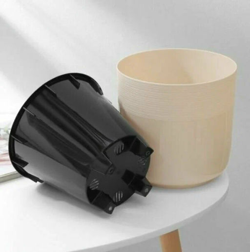 Цена за 2 шт. Горшок цв. Линель 2,7л двойной белый М8698 - Альтернатива фото 3