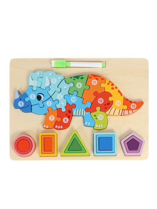 Деревянный 3D пазл для малышей, рамка - вкладыш