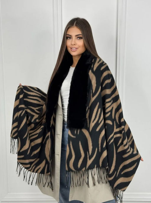 K13274 Палантин 70/180 с воротником МУЛЬТИЦВЕТ_05