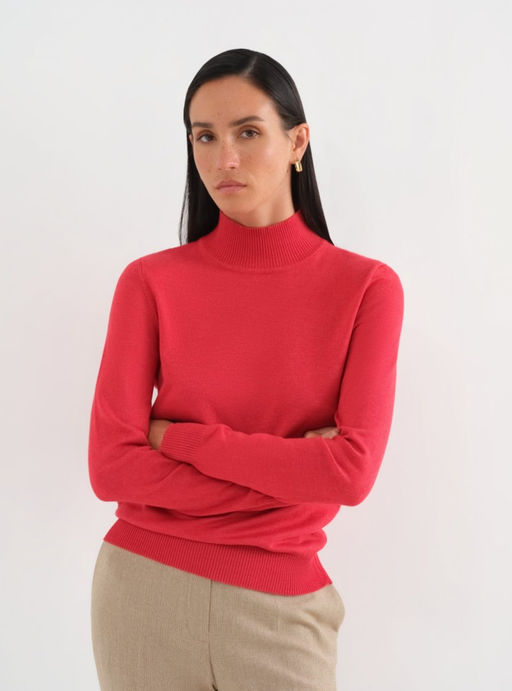 Conso/KTL 230634 - red melange Водолазка женская фото 2