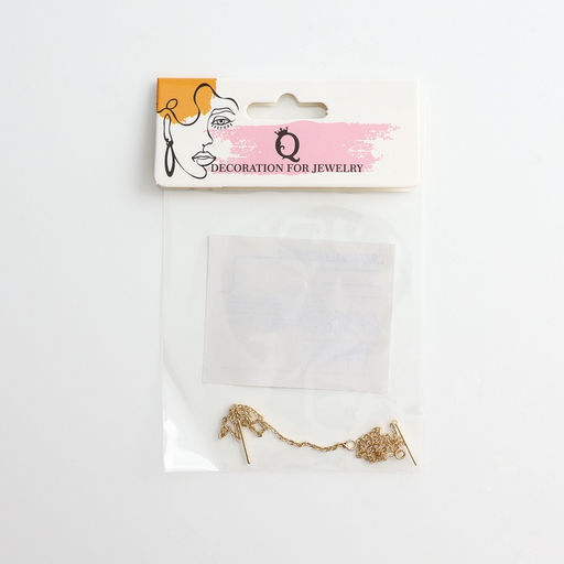 Основы для пусет 100×0.8 мм, протяжки с цепочкой, цвет золото (пара)