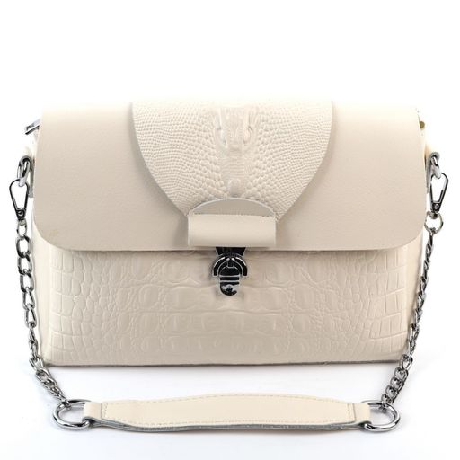 Женская кожаная сумка J005-220 Беж - Sergio valentini фото 3