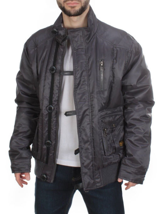 A71 GREY Куртка демисезонная мужская NO NAME (100 гр. синтепон)