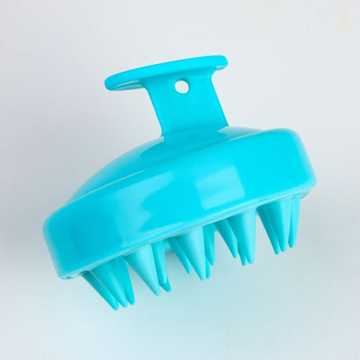 Щётка - массажёр для мытья головы, 8×8×6 см, голубая