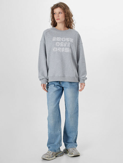 Свитшот женский с надписью Amour cafe creme - Mark formelle фото 3