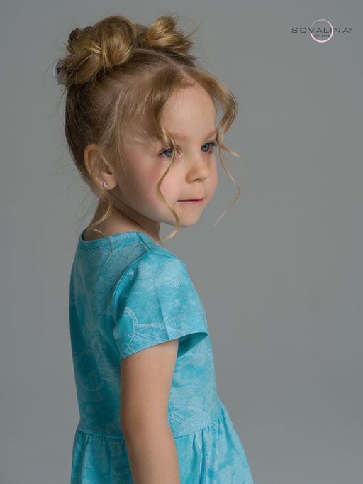 Платье Лето зайцы варенка бирюза - Sovalina фото 22