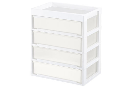 Органайзер для мелочей 4 ящика 25,8*17,8*29,2 см белый/перламутр (модель 340406) - Elan gallery фото 6