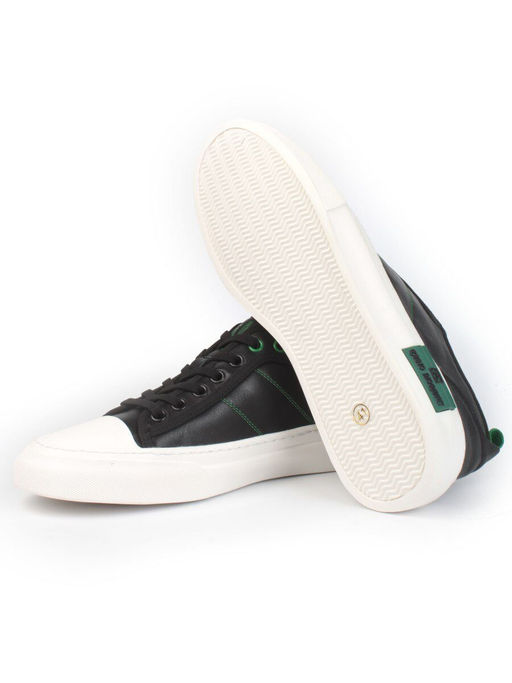 03-0106-1 BLACK/GREEN Полуботинки спортивные мужские (натуральная кожа) - Фабричный китай фото 12