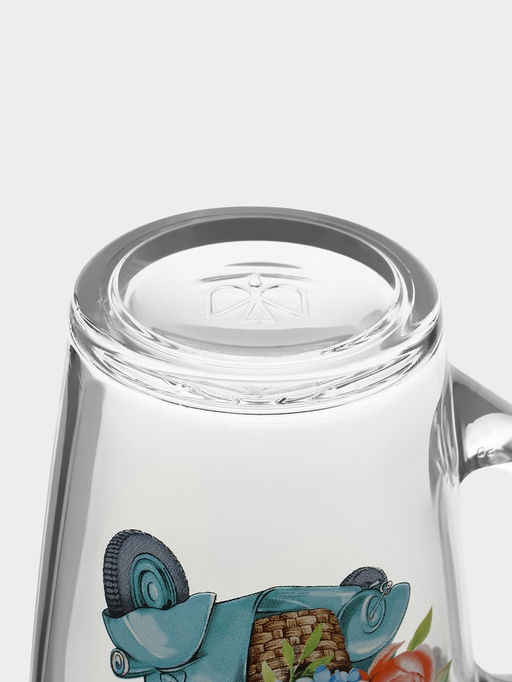 Цена за 20 шт. Кружка Капучино. Романтика, 300 мл, стекло, рисунок МИКС