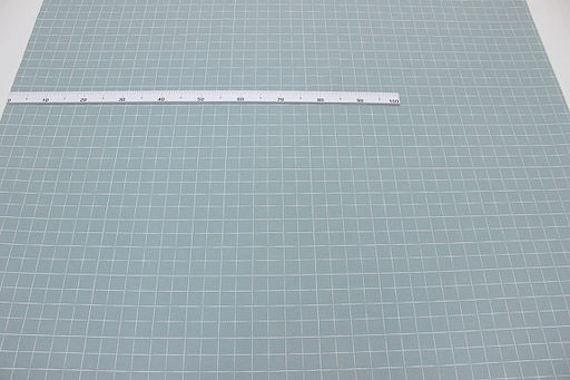 Теплый хлопок Клетка-пунктир цв.светло-голубой мох, ш.1.48м, хлопок-100%, 160гр/м.кв - Купава фото 3