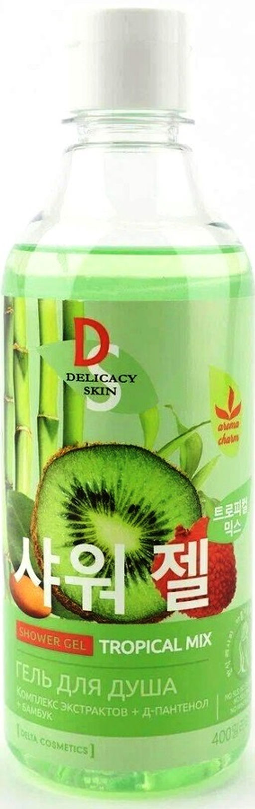 Delta Cosmetic Гель д/душа Delicacy Skin жен.(400мл) Тропический mix с бамбуком.24