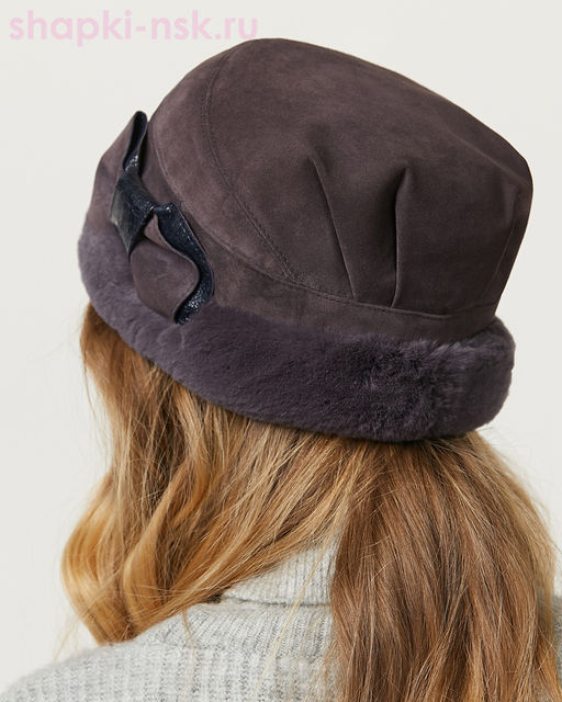 Мишель замша мех.норка Шапка женская (56-58)