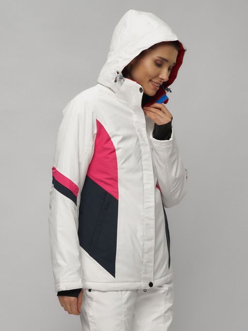 Горнолыжный костюм женский белого цвета 02201Bl - Chunmai фото 12