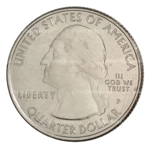 Монета 25 центов (1/4 доллара) 2020 года P США Национальные парки №55 Национальный заповедник Толлграсс-Прери