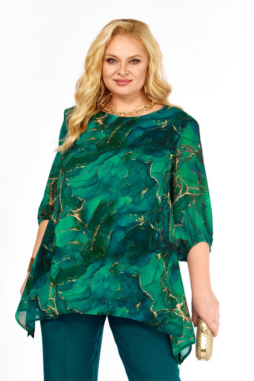 Блуза Элль стиль 2263/14а изумруд  фото 7