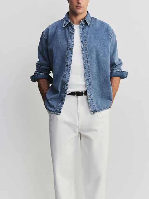 Джинсовая рубашка / Zarina  фото 8