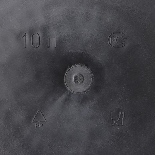 Цена за 2 шт. Ведро хозяйственное с мерной шкалой ЕлПласт «Дачное», 10 л, пластик, чёрное