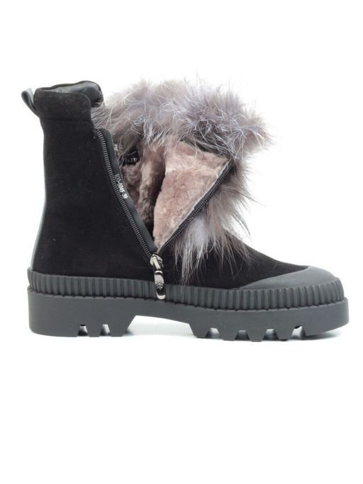 04-M20-5045 Ботинки зимние женские (натуральная замша, натуральный мех) - Фабричный китай фото 18
