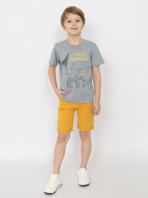 CRB wear/HSKB 63832-23 Футболка для мальчика (Серый (098)-56),серый/Ex.Cherubino  фото 2