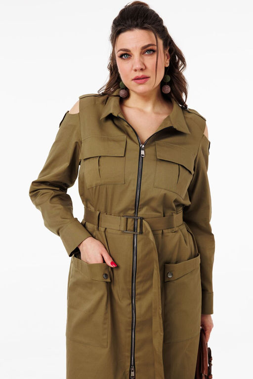 Платье ANELLI 1301 серо-ореховый  фото 2