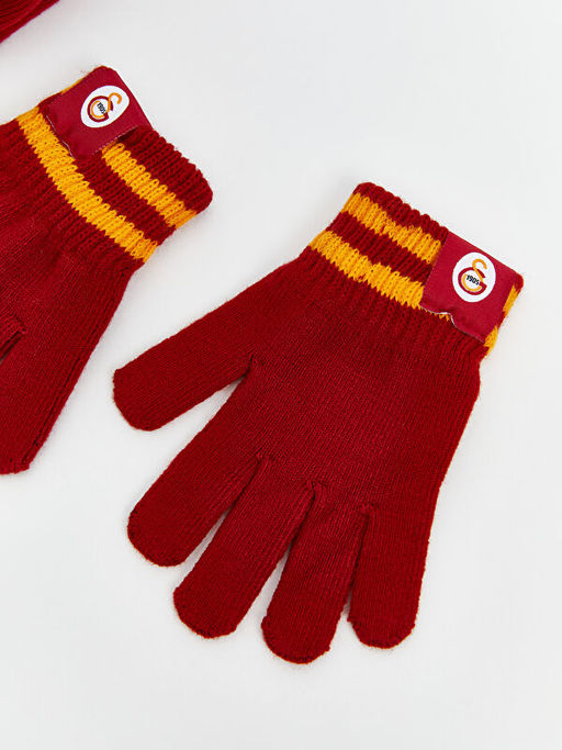 Galatasaray Nak??l? Erkek ?ocuk Atk? Bere Eldiven Seti