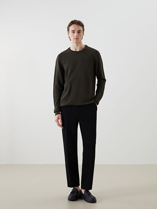 Bisiklet Yaka Erkek Triko Kazak