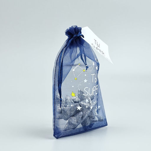 Цена за 5 шт. Мешочек подарочный из фатина с термонаклейкой Ты Супер, 11 х 16 см +/- 1.5 см - Дарите счастье фото 2