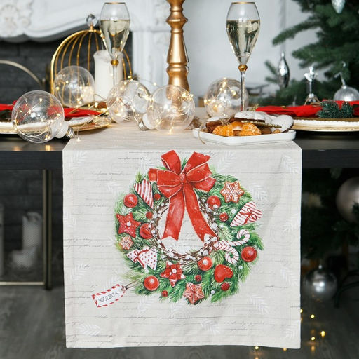 Дорожка на стол Этель Новогоднее настроение 40х147 см, 100% хл, саржа 190 гр/м2  фото 6