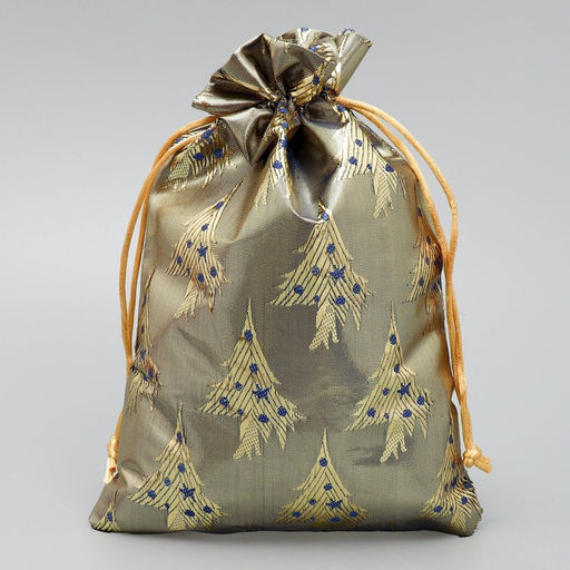 Цена за 5 шт. Мешочек подарочный парча «Новогодняя ночь», 16×24 см ± 1.5 см