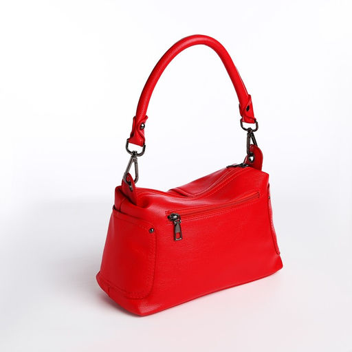 Сумка-саквояж на молнии, цвет красный - Simaland фото 2