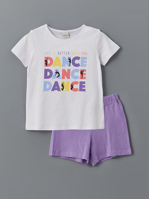 Bisiklet Yaka K?z ?ocuk Ti??rt ve ?ort