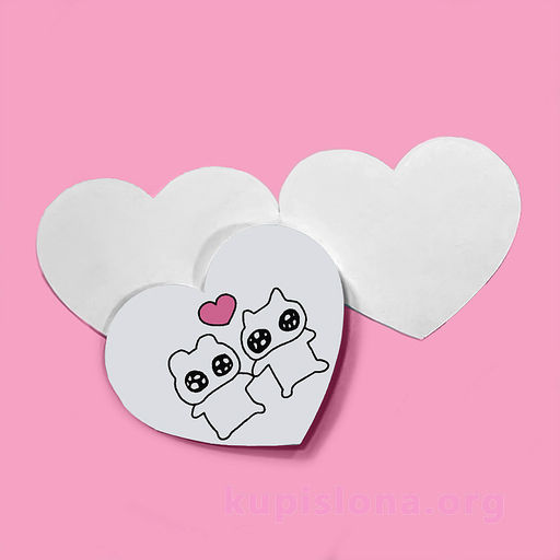 Открытка Pink heart