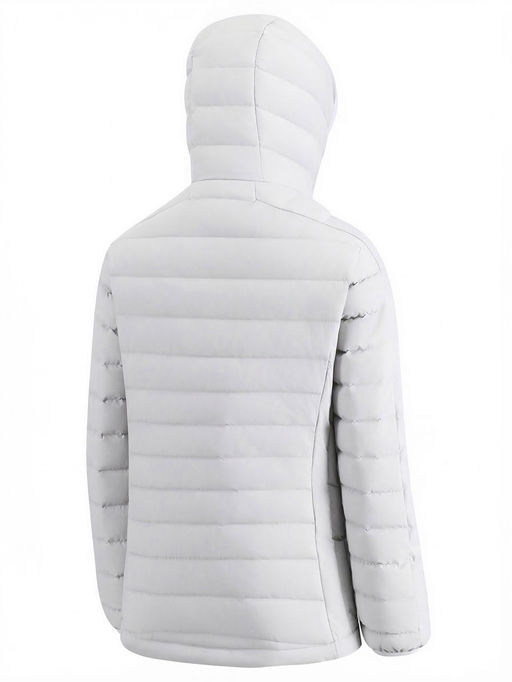 Куртка женская стёганая с капюшоном с графеновой подкладкой светло-бежевого цвета 9624_1SB