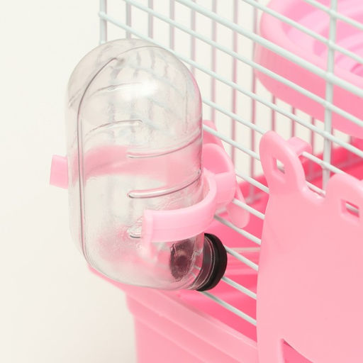 Клетка для грызунов Пижон с замком, 31 х 24 х 27 см, розовая  фото 5